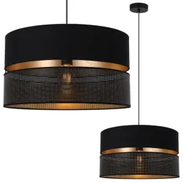 lampa-wiszaca-sufitowa-duzy-podwojny-czarny-abazur-zloty-srodek-nowoczesny