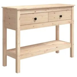 stolik-konsolowy-z-litego-drewna-sosnowego-100x35x75-cm-z-2-szufladami