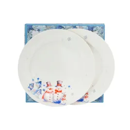 duo-komplet-2-talerzy-deserowych-snowman-kolekcja-swiateczna