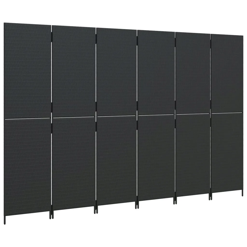 parawan-6-panelowy-czarny-polirattan