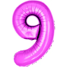 balon-foliowy-w-ksztalcie-cyfry-9-fuksja-100-cm