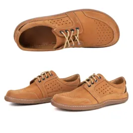 polbuty-damskie-barefoot-skorzane-lea-sznurowane-brazowe