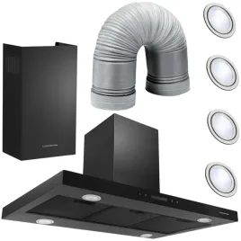 okap-kuchenny-wyspowy-wiszacy-pochlaniacz-90-cm-oswietlenie-led-czarny-160w