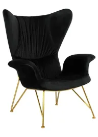 shrimp-velvet-czarny-fotel-uszak-na-zlotej-podstawie