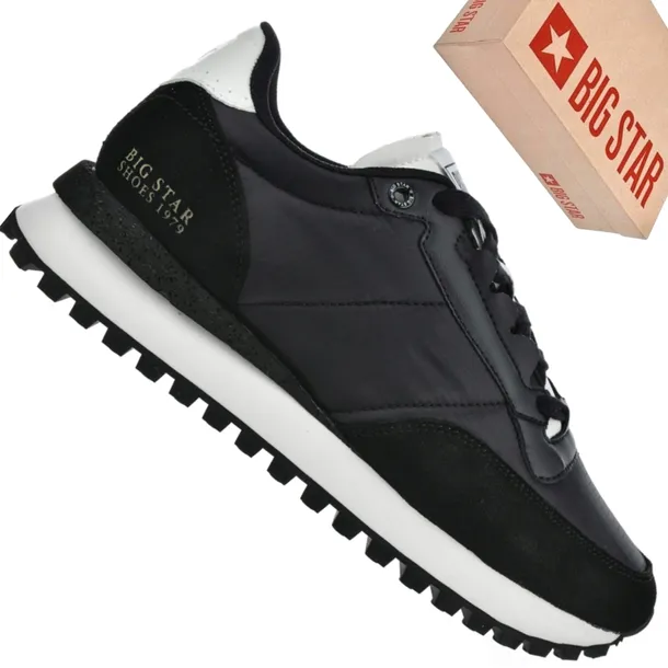 Sneakersy Męskie Big Star Nn174324 Czarne Casual Codzienne