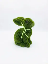 zajac-wielkanocny-mech-ozdoba-figurka-15cm-zielony-wstazka-dekoracja