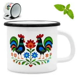 kubek-emaliowany-1l-na-mleko-tradycyjny-kubeczek-stalowy-bialy-folk-12cm