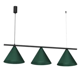 lampa-wiszaca-capital-black-green-3xgx53-butelkowa-zielen-stozki-3-punktowa