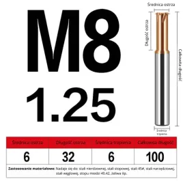 frez-do-gwintowania-jednoostrzowy-rozmiar-m8x1-25x100l-tisin