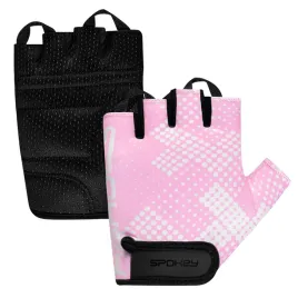 rekawiczki-rowerowe-na-rower-damskie-krotkie-na-rzep-rozowe-spokey