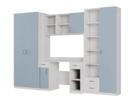 dziecieca-mebloscianka-bravo-280x200biurkoszafkibiel-niebieski-kredowy