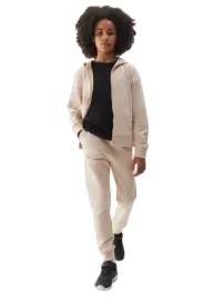 spodnie-dresowe-dziewczece-joggery-bezowe-4f-jwss24-ttrof587