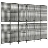 parawan-6-panelowy-szary-polirattan-producent-vidaxl