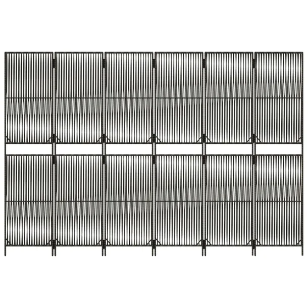 parawan-6-panelowy-szary-polirattan-marka-vidaxl