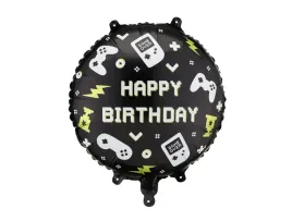 balon-foliowy-czarny-happy-birthday-gamer-gracz-35-x-35-cm-gra-urodziny