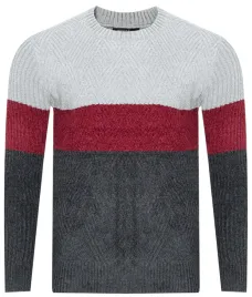 sweter-meski-s8668-szary-bordo-ciemnoszary-xxl