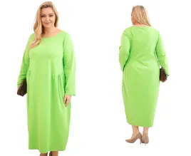jasno-zielona-sukienka-damska-bawelniana-plus-size-o-luznym-kroju