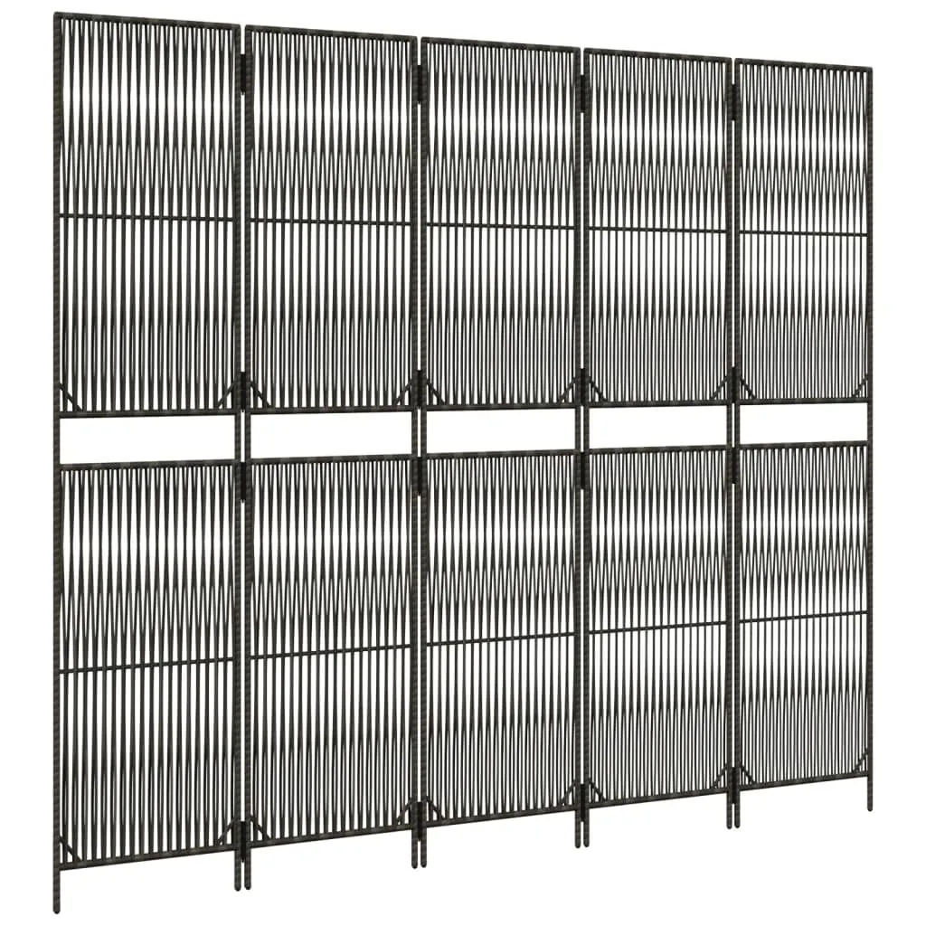 parawan-5-panelowy-szary-polirattan