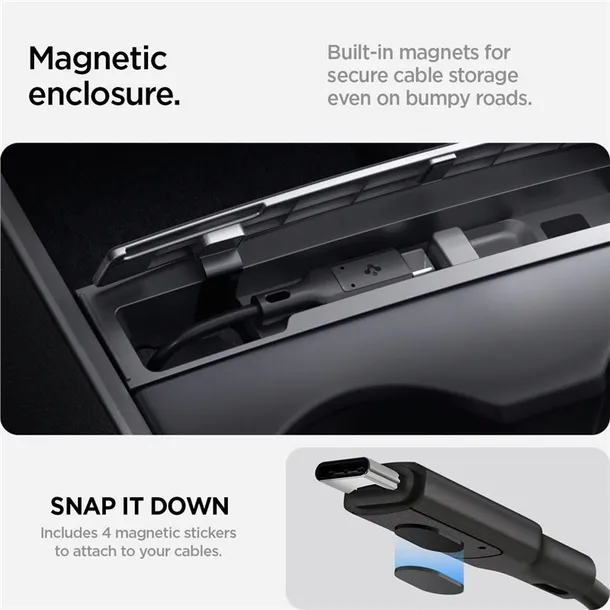 spigen-tesla-cable-organizer-station-black-tesla-model-y-3-marka-spigen-stan-nowy