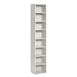 regal-ksiazkowy-8-polek-drewniany-wysoki-regulowane-polki-bialy