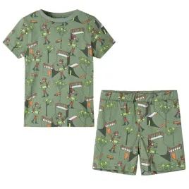 pizama-dziecieca-z-krotkimi-rekawami-khaki-104
