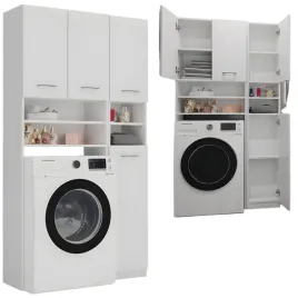 zestaw-lazienkowy-szafka-nad-pralke-regal-slupek-z-polkami-bialy