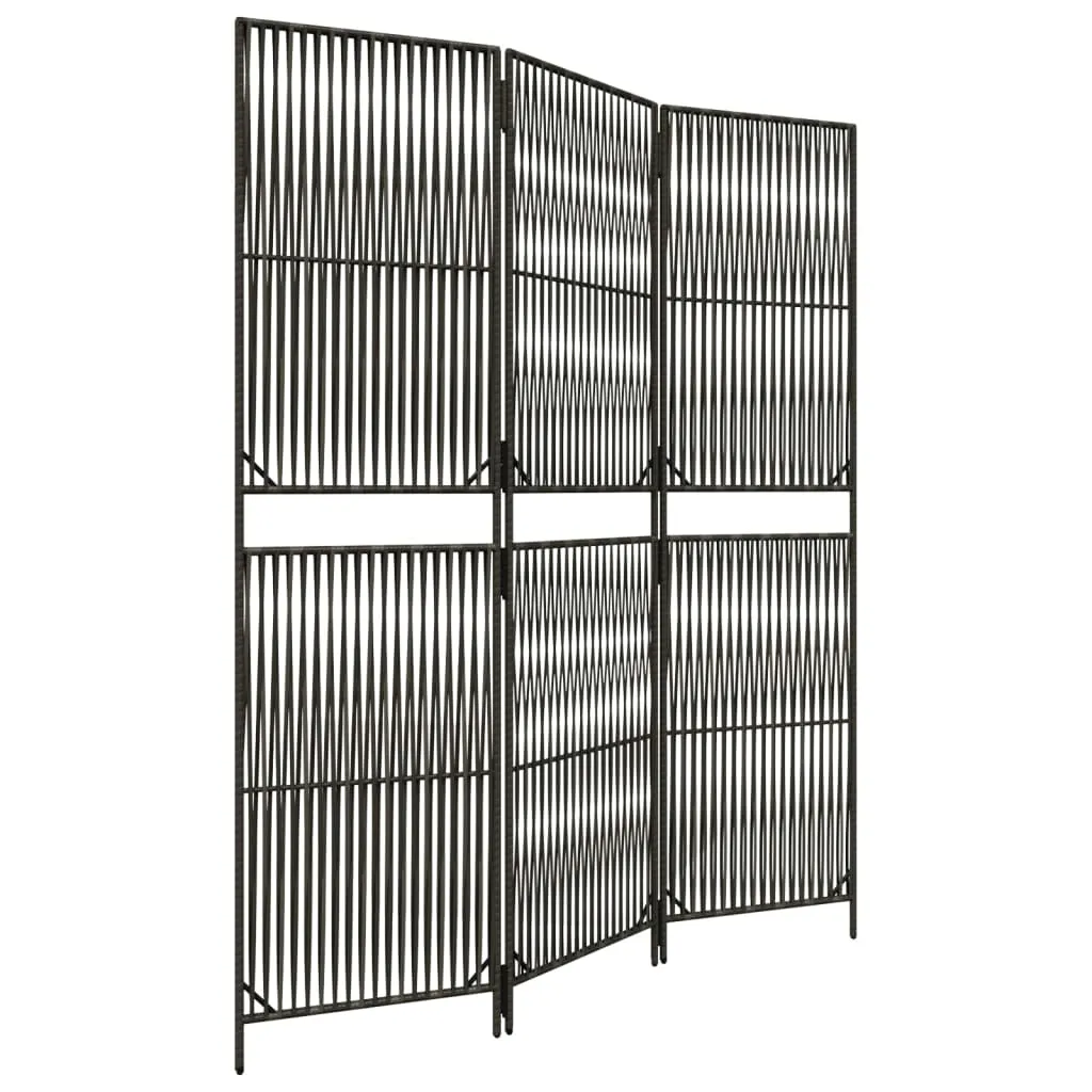 parawan-3-panelowy-szary-polirattan-stan-nowy