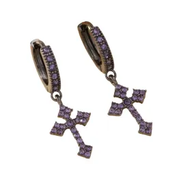 delikatne-blyszczace-kolczyki-krzyzyki-kolor-srebrno-fioletowy
