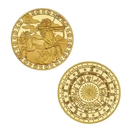 moneta-kolekcjonerska-znaki-zodiaku-strzelec-kolor-zlota