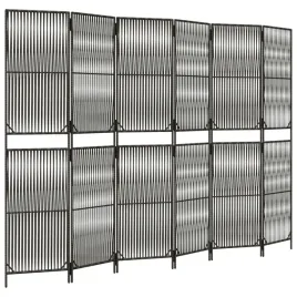 parawan-6-panelowy-szary-polirattan