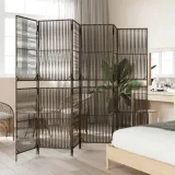 parawan-6-panelowy-szary-polirattan-stan-nowy