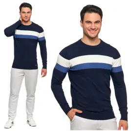 sweter-meski-okragly-dekolt-klasyczny-miekki-z-wiskozy-w-paski-moraj-m