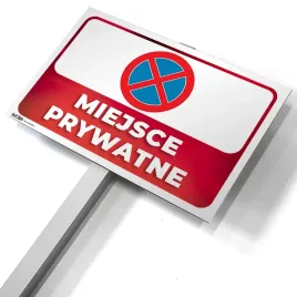 znak-na-slupku-miejsce-prywatne-zakaz-parkowania-200-cm