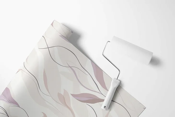 tapeta-na-sciane-malownicze-kwiaty-linie-bezowe-tlo-do-kuchni-salonu-szerokosc-produktu-50-cm