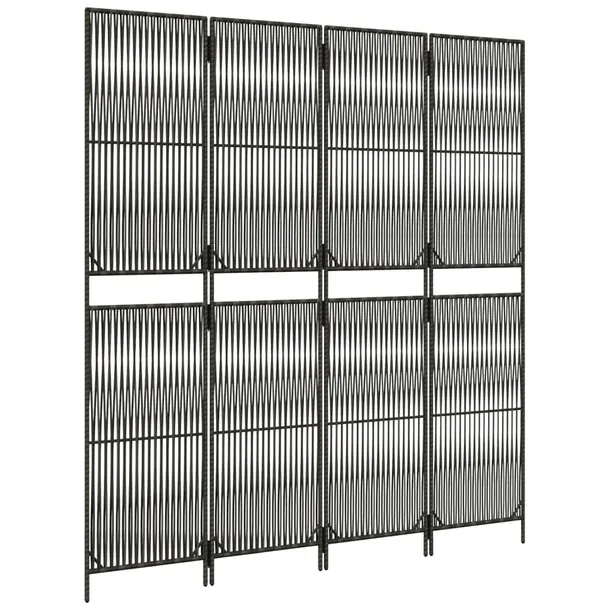 parawan-4-panelowy-szary-polirattan-kod-producenta-365394