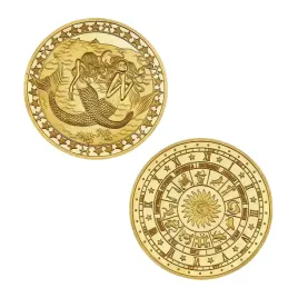 moneta-kolekcjonerska-znaki-zodiaku-ryby-kolor-zlota