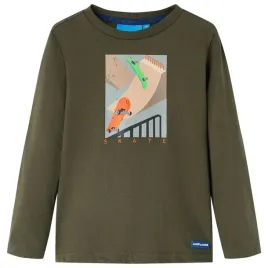 koszulka-dziecieca-z-dlugimi-rekawami-khaki-104