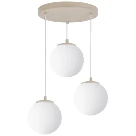 lampa-wiszaca-sufitowa-zyrandol-potrojny-bezowa-listwa-biale-kule-nad-stol