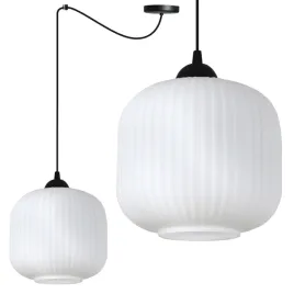 lampa-sufitowa-wiszaca-zyrandol-pajak-czarny-bialy-szklany-klosz-do-jadalni