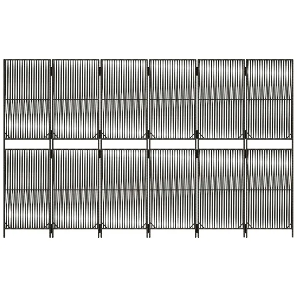 parawan-6-panelowy-szary-polirattan-marka-vidaxl