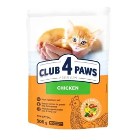 club-4-paws-premium-pelnoporcjowa-sucha-karma-dla-kociat-kurczak-300-g