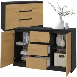 komodado-salonu-3-szuflady-120-cm-antracyt-fronty-dab-artisan