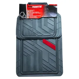 einparts-dywaniki-gumowe-do-auta-4-sztuki-pvc-z-czerwonym-paskiem-zestaw