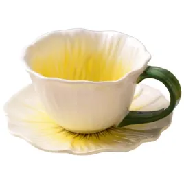 ceramiczna-filizanka-ze-spodkiem-podstawka-zolty-kwiat-300ml