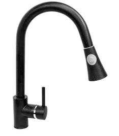bateria-kuchenna-z-wyciagana-wylewka-snake-czarny-nakrapiany-kran-do-kuchni