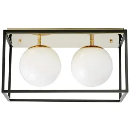 podwojna-lampa-sufitowa-nowoczesna-zloto-czarna-opawa-kule-maldini-2xe27