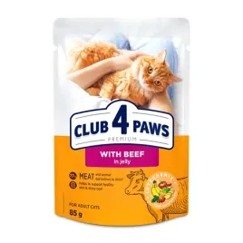 club-4-paws-adult-cat-z-wolowina-w-galaretce-saszetka-85g