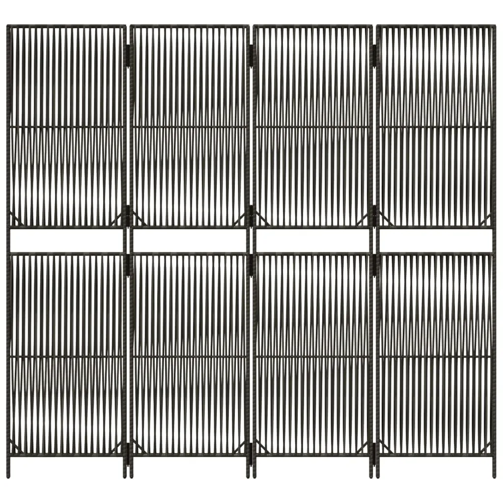 parawan-4-panelowy-szary-polirattan-stan-nowy