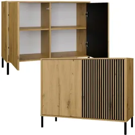 komoda-ryflowany-gladki-front-4-polki-do-salonu-biura-pokoju-dab-artisan