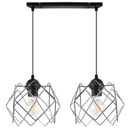 lampa-sufitowa-wiszaca-zyrandol-listwa-loft-srebrne-klosze-chrom-do-jadalni